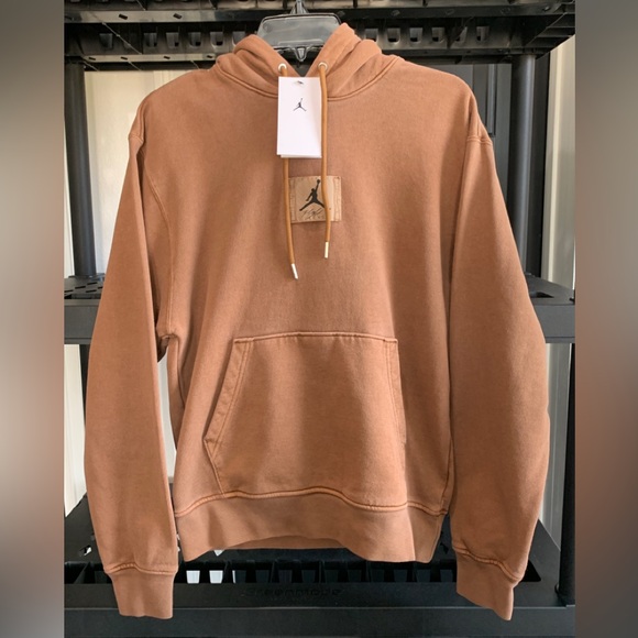 NEW Jordan Mens XS Flight Fleece Washed Pullover Hoodie - Legend Dark Brown